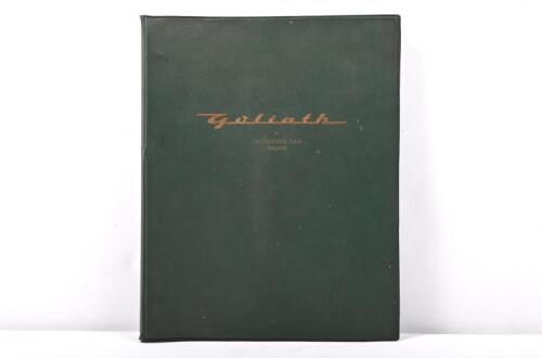 GOLIATH: A 1950's Goliath Passenger Car 700/900 Repair Manual