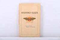 HISPANO-SUIZA:&nbsp;An Hispano Suiza Sales brochure. 1912