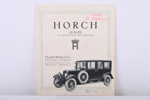 128 · HORCH: A 1926 HORCH 10/50 PS small sales brochure