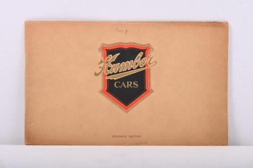 HUMBER: An original 1928 Humber CARS sales brochure - COLONIAL EDITION