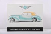 JENSEN: An original 'THE JENSEN FOUR LITRE STRAIGHT EIGHT' four page SPECIFICATION brochure