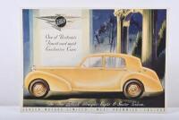 JENSEN: A circa 1930's 'JENSEN Straight-Eight 6-Seater Saloon' single sheet
