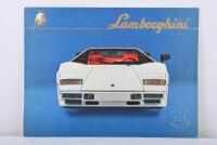 LAMBORGHINI: An original Lamborghini Countach LP400 S&nbsp;fold-out sales brochure. 'W.A.W' (Wallace A. Wyss) embossed stamp to front cover
