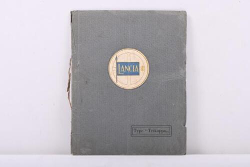 147 · LANCIA: A 1922 LANCIA Type "Trikappa" catalogue