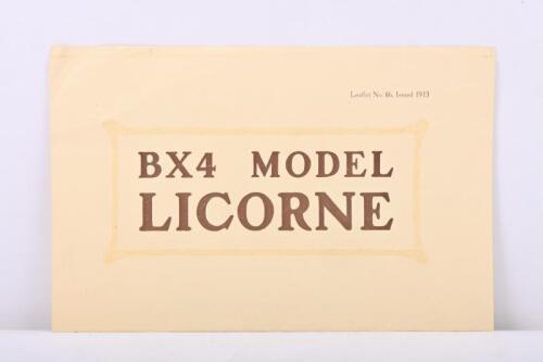 LICORNE: A 1913 LICORNE sales catalogue (Leaflet No.6b)
