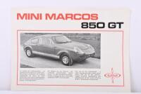 MARCOS: A MINI MARCOS 850 GT four page black and white brochure