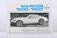 MARCOS: A MARCOS 1500-1600 four page black and white brochure