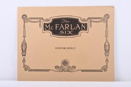 McFARLAN: A fine and rare McFarlan Six (CUSTOM BUILT) sales catalogue. 1920s
