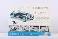 MG: A single sheet, double sided 1950's MG TD sales brochure