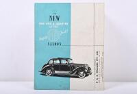 MG: A 1950's 'THE NEW ONE AND A QUARTER LITRE MG SALOON' sales brochure