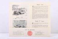 MORGAN: A 1930's Morgan 3 WHEELER sales brochure - 2
