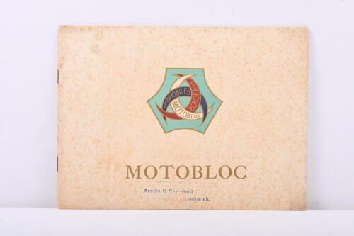 MOTOBLOC: A 1912 MOTOBLOC model range brochure. Chassis detail