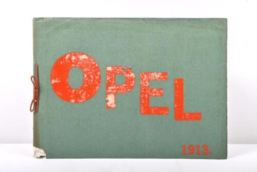 OPEL: An original 1913 'OPEL' model range brochure