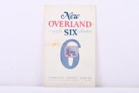 OVERLAND: An Australian issued original 'New OVERLAND with SIX cylinders' model range brochure