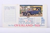 OVERLAND: An Australian issued original 'New OVERLAND with SIX cylinders' model range brochure - 2