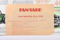 PANHARD: A 1947 PANHARD FOURGONNETTE DYNA 500 KGS sales brochure. With separate specification sheet - 2