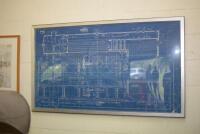 LOCOMOTIVE: An impressive large original blueprint of the 5&rdquo; gauge &lsquo;Pacific&rsquo; 4-6-2 locomotive - 3