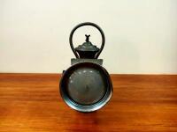 LAMPS: A pair of Edwardian Acetylene brass lamps with convex glass - 7