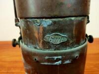 TANK: A large brass acetylene cylindrical tank and extinguisher - 2