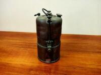 TANK: A large brass acetylene cylindrical tank and extinguisher - 6