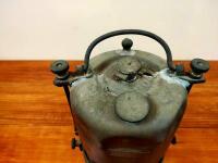 TANK: A large brass acetylene cylindrical tank and extinguisher - 9