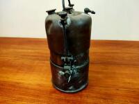 TANK: A large brass acetylene cylindrical tank and extinguisher - 10