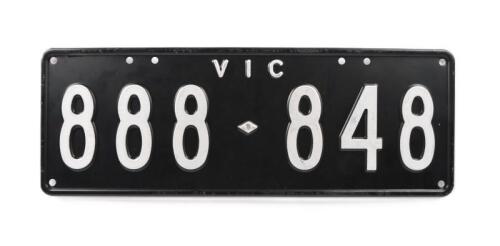 Six-digit Victorian Numeric "888-848" registration plates , sold with rights to display [Location: Melbourne]