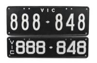 Six-digit Victorian Numeric "888-848" registration plates , sold with rights to display [Location: Melbourne] - 2