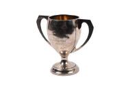 MATCHLESS: A sterling silver presentation cup, engraved "S.E. CENTRE A.C.U. SOUTHERN TRIAL 1929. S.E. CENTRE & CLUB TEAM PRIZES : CARSHALTON TEAM : T.F. HALL". T.F. Hall rode a 495cc Matchless for the Carshalton Motor-Cycle Club Team