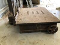 SCALES: Ornate cast Iron W&T Avery LTD Birmingham platform scales with weights - 5