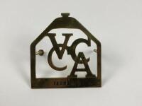 V.C.C.A: A brass Veteran Car Club of Australia, Tasmania car badge