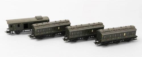 our Marklin carriages including three 4004 six-wheeled compartment coach&rsquo;MARKLIN: Fs and a luggage van