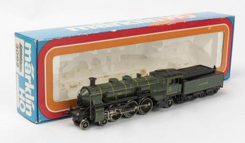 MARKLIN: A M&auml;rklin H0 3092 4-6-2 steam locomotive with tender, boxed