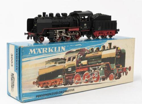 MARKLIN: A Marklin HO 3003 2-6-0 mixed traffic steam locomotive with tender, in fitted box
