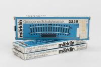 MARKLIN: Three boxed HO 2239 curved switching track section.
