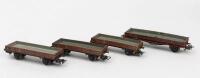 MARKLIN: Four low side cars in brown