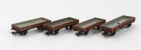 MARKLIN: Four low side cars in brown - 2