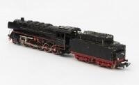 MARKLIN: A Marklin HO G800 2-10-0 heavy goods steam locomotive with metal tender, circa 1950s - 2