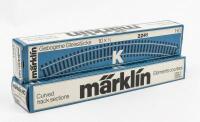 MARKLIN: Two boxed Marklin 2241 K track curved sections