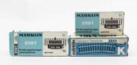 MARKLIN: Three boxes Marklin K track sections including two 2197 and one 2233