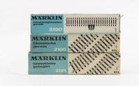 MARKLIN: Three boxed Marklin track sections (including 2100, 2121, 2190)