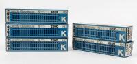 MARKLIN: Five boxed Marklin 2200 K track straight sections
