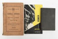 VICTORIAN RAILWAY: Three items including a 1854-1954 centenary Edition of Power Parade programme, a VR employees only General Appendix to the book of rules and regulations and to the working time table 1953, together with small leather bound book titled &lsquo;