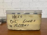 VELOCETTE: A collection of KSS oil lines, filters & associated parts [Location: Sydney] - 2