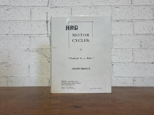 131 · BOOK: HRD Motor Cycles by Geoff Preece [Location: Sydney]