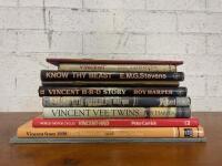 BOOKS: A collection of eleven books on Vincent motor cycles [Location: Sydney]