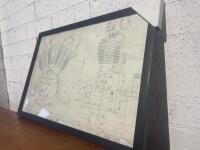 J.A.P.: A framed print of a 995cc J.A.P. OHV twin engine plans [Location: Sydney] - 4