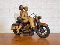 INDIAN: A modern painted resin motorcycle sculpture [Location: Sydney]