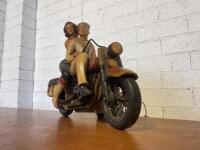 INDIAN: A modern painted resin motorcycle sculpture [Location: Sydney] - 2