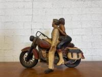 INDIAN: A modern painted resin motorcycle sculpture [Location: Sydney] - 5